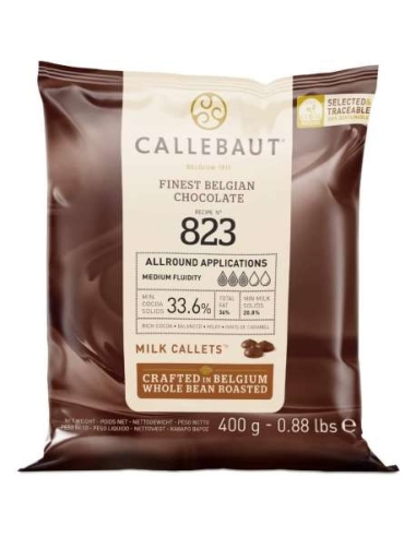 COBERTURA CHOCOLATE CALLEBAUT LECHE 823 B/400G C/7