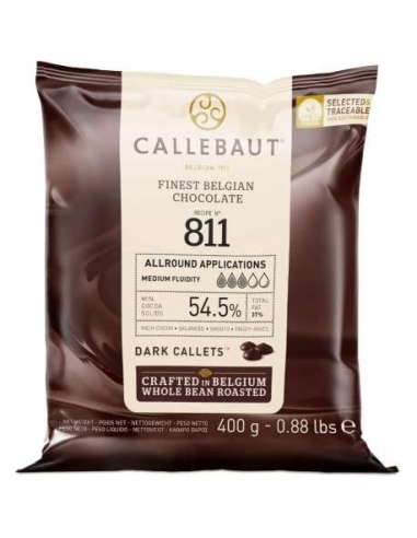 COBERTURA CHOCOLATE CALLEBAUT NEGRA 54% 811 B/400G C/7