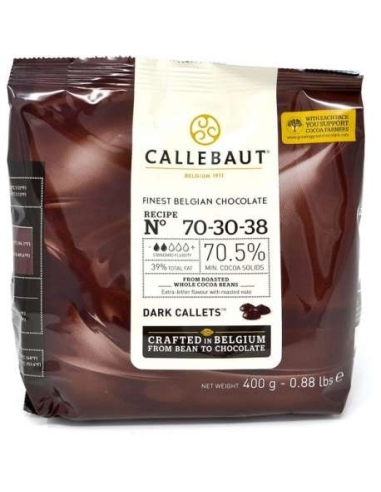 COBERTURA CHOCOLATE CALLEBAUT NEGRA 70% B/400 GR C/7