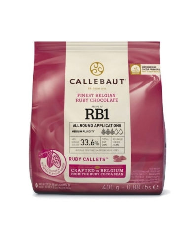 COBERTURA CHOCOLATE CALLEBAUT RUBY B/400GR C/7U