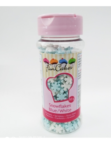 SPRINKLES COPOS DE NIEVE BLANCO/AZUL 80GR AZUCREN