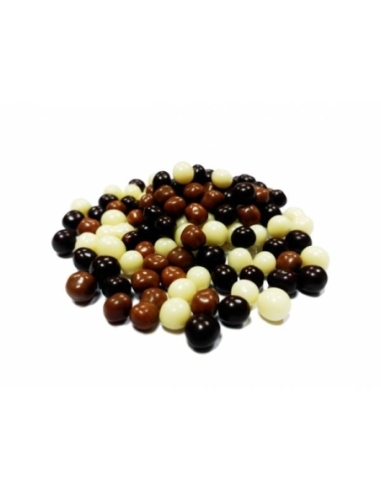 DECORACION MIX CRISPY 3 COLORES BLANCO/NEGRO/LECHE  B/450G