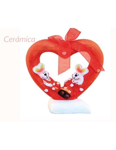 CUPIDOS CORAZON ARO CERAMICA CONEJO C/ 4 UNI SV0008