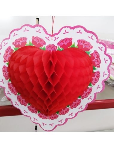 DECORACION CORAZON ROSAS