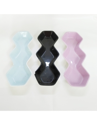 BOL HEXAGONAL TRIPLE CERAMICA COLORES SURTIDO