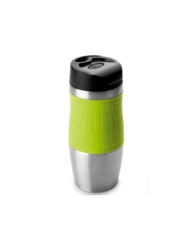 VASO TERMICO CON ANTIDESLIZANTE VERDE 400ML. IBILI