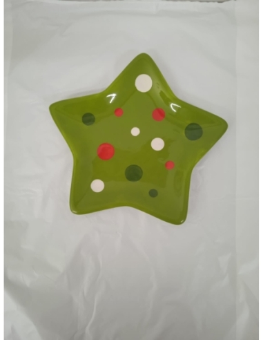 ESTRELLA CERAMICA NAVIDAD VERDE