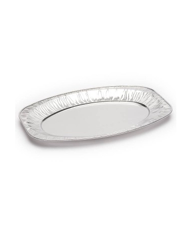 BANDEJA ALUMINIO OVALADA MEDIANA 43x28,6x2,1 PACK 10 UNIDADES