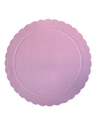 BASE TARTA REDONDA FINA ROSA BEBE 20CM