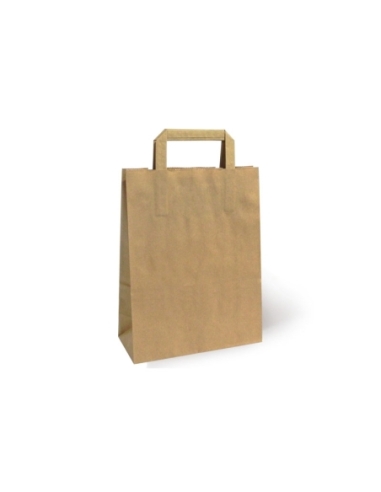 BOLSA PAPEL KRAFT RECICABLE 80G ASA PLANA 26+14x30 C/250