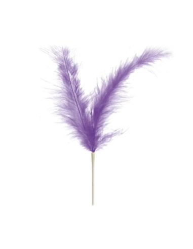 PLUMAS DOBLES LILAS 22CM P/200 UND