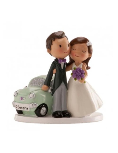 PAREJA NOVIOS COCHE JUST MARRIED 12 CM