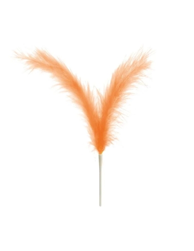 PLUMAS DOBLES NARANJA 22CM P.200U PQ5395NA