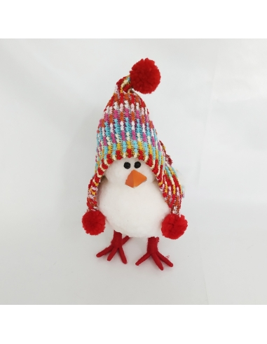 POLLITO NIEVE C/PATA ROJAS+GORRO C/4UNI  20870