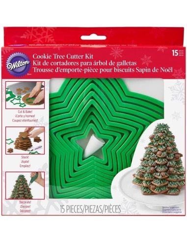 CORTADOR GALLETAS ARBOL NAVIDAD SET/15 WILTON