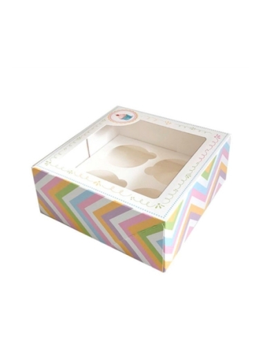 CAJA CUPCAKES COLORES 4 UND